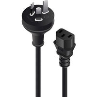 1M Aus 3 Pin Wall to IEC C13 Male to Female Power Cable