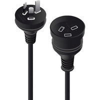 10MAUS 3-Pin Mains Power Extension Cable White Male to Female