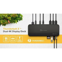 4K Dual Display Thunderbolt 3 Docking Station, Black