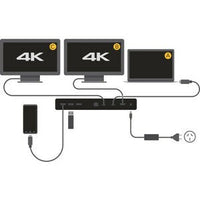 4K Dual Display Thunderbolt 3 Docking Station, Black