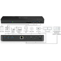 4K Dual Display Thunderbolt 3 Docking Station, Black