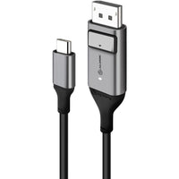 1M USB-C to DisplayPort Cable 4K S.Grey Plug & Play Bidirectional for DisplayPort Computer to USB-C Display.