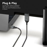 2M Ultra USB-C to DP Cable - 4K, Slate Grey