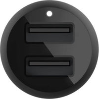 Car Charger with Dual USB-A Ports and Lightning Cable