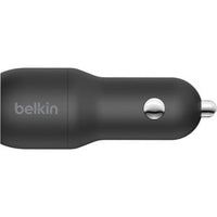 12W Dual USB-A Car Charger in Black