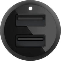 12W Dual USB-A Car Charger in Black
