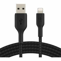 Braided Lightning to USB-A Cable, 2M - Black