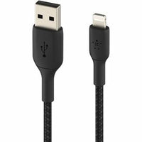 Braided Lightning to USB-A Cable, 2M - Black