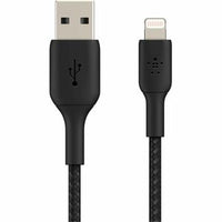 Braided Lightning to USB-A Cable, 2M - Black