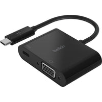 USB-C to VGA + Charge Adapter 60W Black for Mac Windows Devices