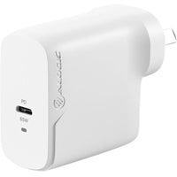 65W GAN Charger with USB-C Power Delivery for Laptops, Tablets, Phones