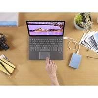 1TB One Touch Portable Hard Drive with Rescue - Blue