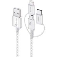 3-in-1 Charge and Sync Cable, Silver