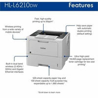 Mono Laser Printer Model HLL6210DW