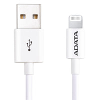 USB Type A to Lightning White 1m Cable for Fast Charging & Data Transfer - Apple MFi-Certified