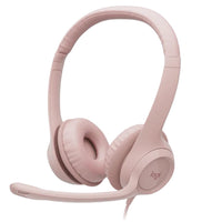 H390 USB Digital Headset Rose Stereo Rotating Boom Mic 1.8m Cable USB 20-20kHz 100-10kHz Headset Rose Headset