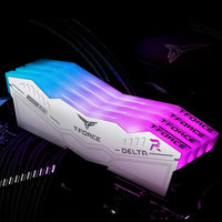 T-FORCE DELTA RGB 32GB DDR5 6000 Gaming Memory - White - Stealth Aircraft Design - 120° Lighting - Intel XMP3.0 - Memory