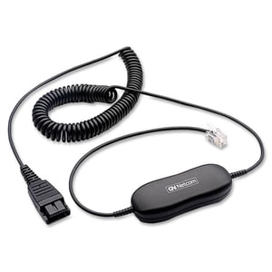 Curly Audio Adapter Cord for Headsets and Phones