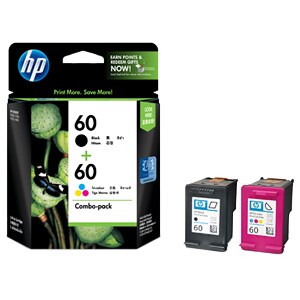 60 B+C Combo Pack Ink Cartridges CN067AA