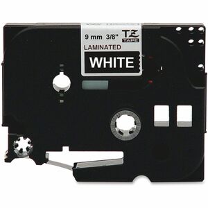 Standard Laminated White Label Tape, 9mm x 8m