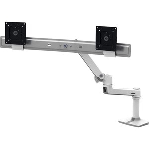 Polished Dual Direct Desk Arm for Monitors/TVs