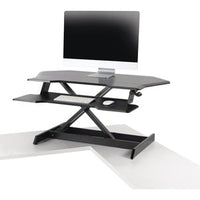 Corner Sit-Stand Desk in Black