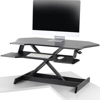 Corner Sit-Stand Desk in Black