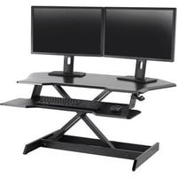 Corner Sit-Stand Desk in Black