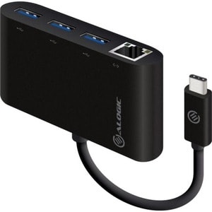 USB-C to Gigabit USB 3.0 3-Port Hub, Black