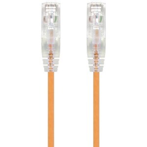 Slim Orange Cat6 UTP Cable, 0.50m, 28AWG