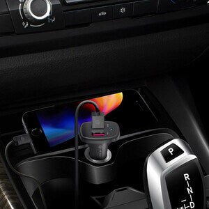 2-Port USB-A Car Charger, 5V/4.8A, Black