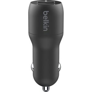 Dual USB-A Car Charger with 1M PVC A-C, 24W