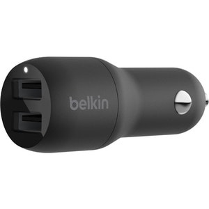 12W Dual USB-A Car Charger in Black