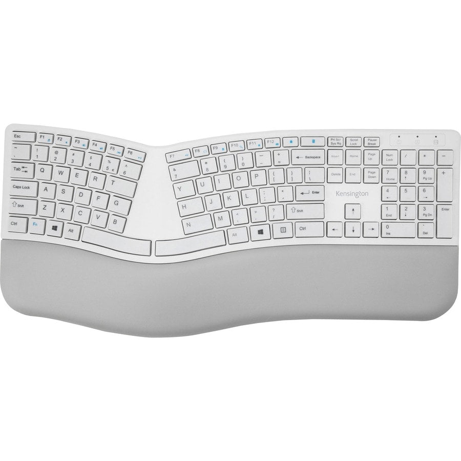 PRO FIT ERGONOMIC WLESS KEYBOARD GREY Wireless Split Keyboard with Built-In Wrist Rest