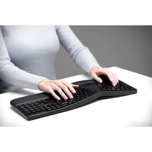 Ergonomic Wireless Keyboard and Mouse Combo - Black