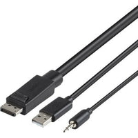 6ft KVM Combo Cable with Display Port, USB, Audio