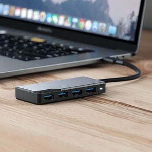 4-in-1 USB-C Fusion Swift Hub in Space Grey