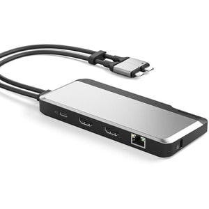 10-in-1 Twin USB-C Super Dock, Slate Grey