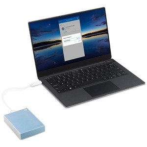 1TB One Touch Portable Hard Drive with Rescue - Blue