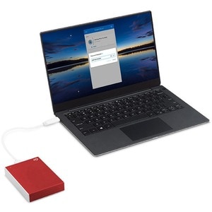 1TB One Touch Portable External Hard Drive - Red