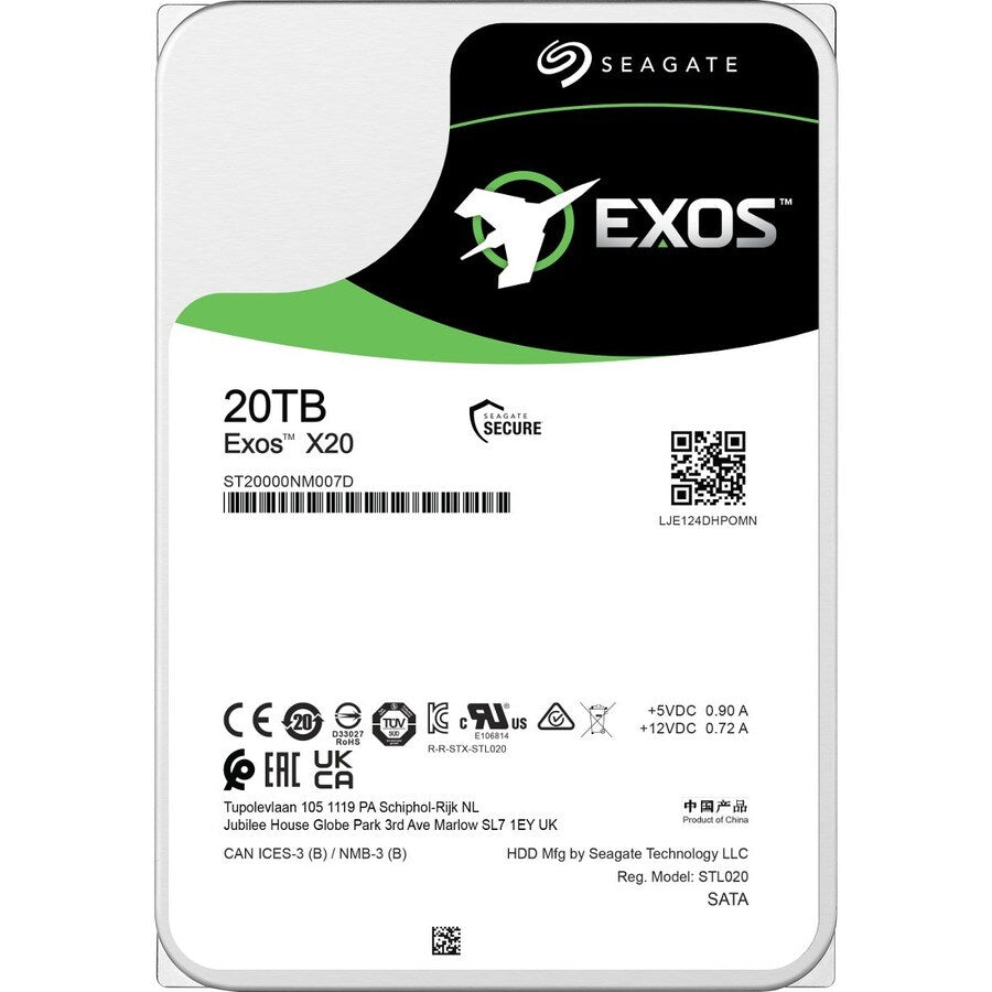 EXOS X20 20TB 3.5IN 7200RPM SATA 6GB/S HDD