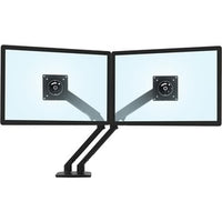 Matte Black Desk Dual Monitor Arm