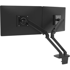 Matte Black Desk Dual Monitor Arm