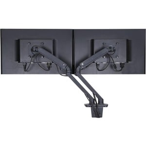 Matte Black Desk Dual Monitor Arm