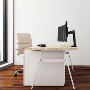 Matte Black Desk Dual Monitor Arm