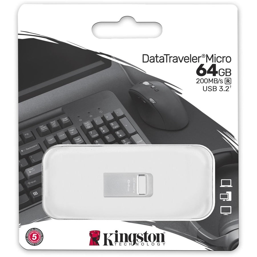 64GB DT Micro USB 3.2 200MB/s Metal Gen Flash Drive