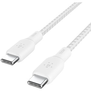 100W 2M USB-C to USB-C Braided Cable, White