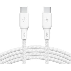 100W 2M USB-C to USB-C Braided Cable, White