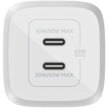 65W Dual USB-C PD GaN Wall Charger
