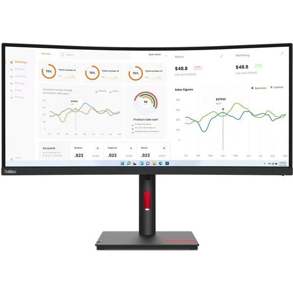 T34W-30 34inch WQHD Curved 3ms USB-C Monitor